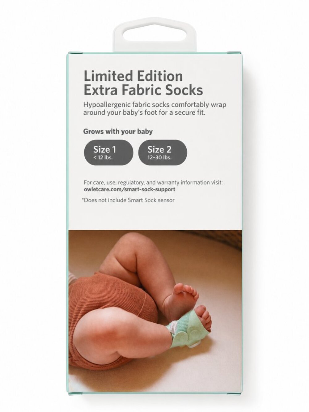 Owlet Limited Edition Extra Fabric Socks Size 1 and 2 Replacement New In Box